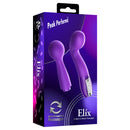 Peak Performa Elix G-Spot and Wand Massager Purple packaging showing interchangeable design for versatile pleasure.