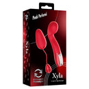 Peak Performa Xyla Interchangeable G-Spot Egg Massager Red packaging showcasing versatility and stylish design.