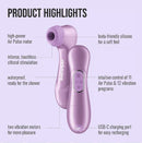 Satisfyer Pro 2 Gen 4 App Air Pulse Clitoral Stimulator product highlights showcasing design and features.