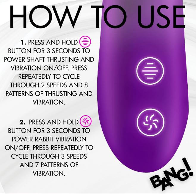 THRUSTING & SUCKING RABBIT VIBRATOR PURPLE-5