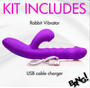 THRUSTING & SUCKING RABBIT VIBRATOR PURPLE-6