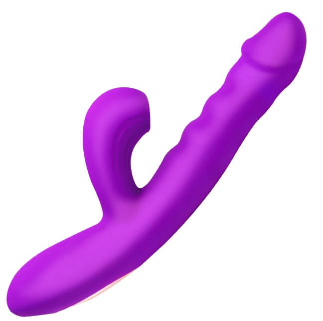 THRUSTING & SUCKING RABBIT VIBRATOR PURPLE-7