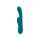 Viben Razzle Thumping G-Spot Rabbit Vibrator Ocean in bold blue silicone, featuring dual motors for intense pleasure.