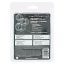 Alpha Liquid Silicone 3 Ring Stamina Set Black packaging showcasing comfort and durability features.