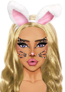 Leg Avenue Animal Rhinestone Stick-on Jewels enhance a bunny costume with sparkly rhinestone designs and playful accessories.