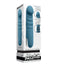 Queen of All Trades rechargeable silicone dual vibrator in blue packaging, featuring intense thrusting and rotating beads.
