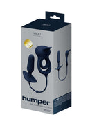 VeDo Humper Dual C-Ring with Anal Plug 5 inch Black packaging showcasing design and features.
