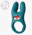 Fun Factory Nos Classic Vibrating Cock Ring Green designed for dual-motor stimulation and ergonomic fit.