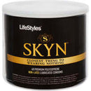Lifestyles Skyn Condoms 40 Pc Bowl packaging showcasing non-latex lubricated condoms for ultimate sensitivity.