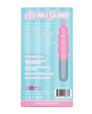 Rock Candy Bubble Gusher Vibrating Stimulator Pink and Grey packaging displaying features and design.