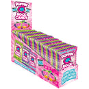 Rock Candy Popping Fruit Stand Display Of 36 Assorted showcasing vibrant candy packages in a fun display.