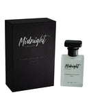 Midnight by Raw Chemistry 1 Oz Pheromone Cologne for Men with box and bottle displayed.