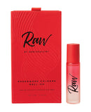 Raw by Raw Chemistry Pheromone Cologne Roll On 10 ml packaging and bottle on a white background.