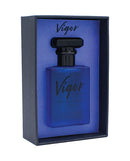 Vigor by Raw Chemistry 1 Oz Pheromone Cologne for Men in blue bottle packaging.