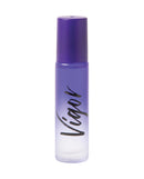 Vigor by Raw Chemistry Pheromone Cologne Roll On 10 ml in a sleek purple bottle, designed for masculine appeal.