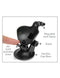 Close-up of the PDX Mega Bator mounting base, featuring air lock lever, knob, and suction cup for stability.