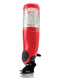 Pipedream Extreme Mega-Bator Mouth red and clear masturbator, USB rechargeable, hands-free operation.