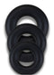 Lord of The Cock Rings Elendil 3 Pack - three thick, silky-smooth black cock rings for enhanced pleasure.
