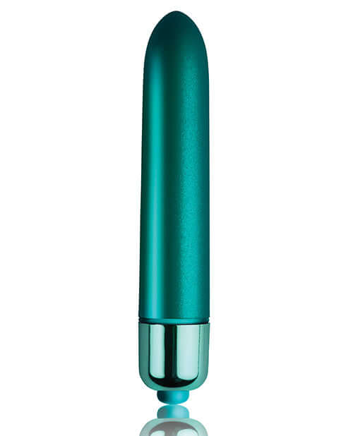 Touch of Velvet Peacock Petals Bullet Vibrator with precision tip for targeted stimulation and 10 functions in stunning peacock design