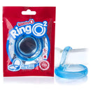 Screaming O Ring O2 Blue Color packaging and product showing dual erection ring design