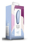 SugarBoo Blue Bae Intimate Vibrator packaging, pastel blue, 100% waterproof, 10 speed sensations