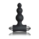 Rocks Off Petite Sensations Bubbles Black Silicone Vibrating Anal Plug with T-shaped base and 7 functions for beginners.