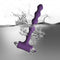 Petite Sensations Pearls Purple silicone vibrating anal beads in water, showcasing its design and functionality.