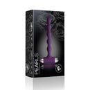 Petite Sensations Pearls Purple vibrating anal beads packaging with floral design, highlighting pleasure for beginners and experts.