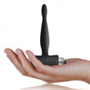 Rocks Off Teazer 7 Speed Black Bullet Vibrator held in a hand showcasing its compact design.
