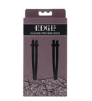 Edge Silicone Pinching Rods Black packaging with two silicone rods displayed.