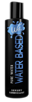 Wet Original Water Based Lubricant 1 Fl Oz bottle on a white background, showcasing its sleek design and label.