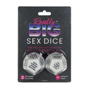 Packaging of Really Big Sex Dice, an adult party game with 12-sided dice for erotic activities and fun.