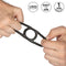 Hands stretching Alpha Commander Liquid Silicone Ring, highlighting durability, easy-to-use features, and one-year warranty.