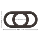 Black Alpha Commander Liquid Silicone Ring with dimensions 3.75 inches by 1.75 inches and 1.25-inch diameter center ring