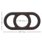 Black Alpha Commander Liquid Silicone Ring with dimensions 3.75 inches by 1.75 inches and 1.25-inch diameter center ring