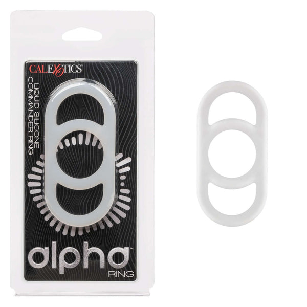 Alpha Commander Liquid Silicone Ring in packaging and out of box - Enhance Endurance & Amplify Pleasure, Premium Comfort Fit