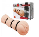 Pretty Love Pocket Pussy 3D Vagina Masturbator White displayed next to its packaging, showcasing realistic texture and design.