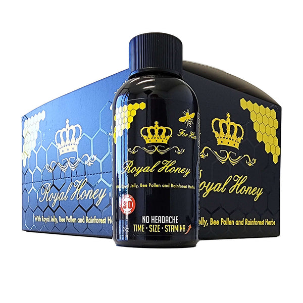 Royal Honey Male Enhancement Drink 2oz Bottle and 12-Pack Display Box