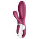 Satisfyer Hot Bunny Heated Rabbit Vibrator with dual stimulation and warming function for enhanced pleasure.