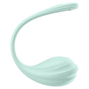 Satisfyer Smooth Petal App Controlled G-Spot Vibrator Mint showcasing its elegantly curved, soft mint silicone design.
