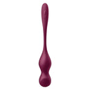 Satisfyer Love Birds Vary Couples Vibrator in burgundy color, designed for shared intimacy and exploration.