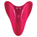 Satisfyer High Fly Finger Vibrator Red with ergonomic wings for focused pleasure and stimulation.