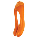 Satisfyer Candy Cane Finger Vibrator Orange in a playful design, featuring flexible arms for targeted pleasure.