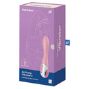 Satisfyer Air Pump Vibrator 2 with Inflatable Shaft packaging featuring ergonomic design and vibrant color