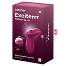 Satisfyer Exciterrr Rolling Ball Lay-On Vibrator Berry packaging with rolling ball and vibration features.