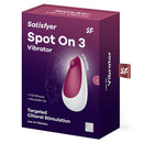 Satisfyer Spot On 3 Vibrator Berry packaged for targeted clitoral stimulation in a vibrant berry color.