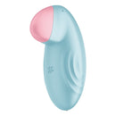Satisfyer Tropical Tip Lay-On Vibrator Light Blue in a charming toucan design with soft pastel colors.