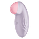 Satisfyer Tropical Tip Light Lilac Clitoral Vibrator with a soft pastel lilac design and toucan-inspired shape.