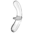 Satisfyer Double Crystal Glass Dildo Clear, elegant glass toy for smooth stimulation and sleek design.