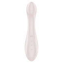 Satisfyer G-Force G-Spot Vibrator Beige on a white background, showcasing its ergonomic silicone design.